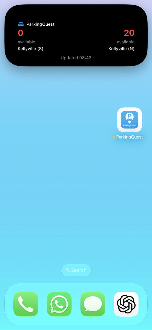 ParkingQuest expanded in the Dynamic Island